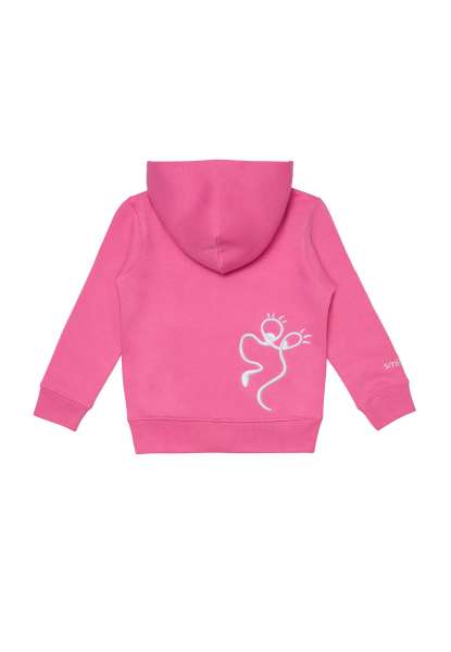 smiler. Kids Zipjacke &quot;mini-grin.&quot; mit Label-Stickerei - pink
