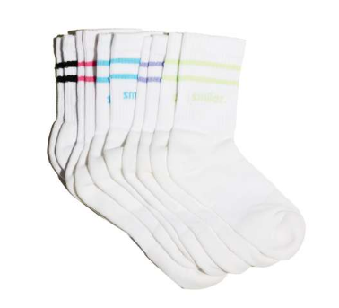 5er Pack bunte Tennis Socken-Spring colours